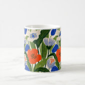 Mug Fleur botanique orange et bleu gras (Centre)