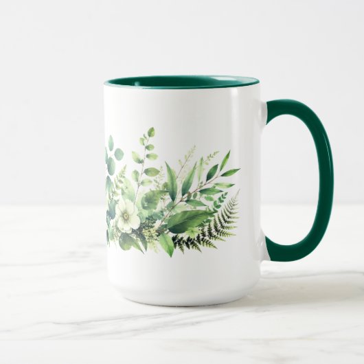 Mug Fleur botanique verte (Droite)