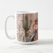 Mug Fleur cactus rose cactus blond occidental (Gauche)