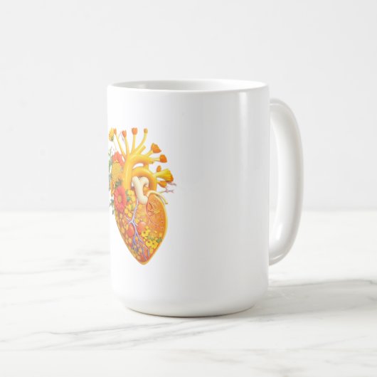 Mug Fleur cardiaque anatomique (Devant droit)