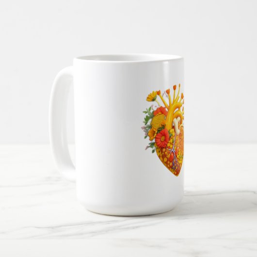 Mug Fleur cardiaque anatomique (Devant gauche)