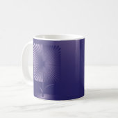 Mug Fleur carrée violette (Devant gauche)