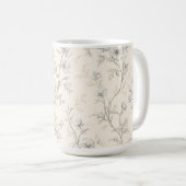 Mug Fleur Chic Crème (Devant droit)
