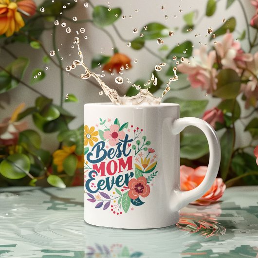 Mug Fleur colorée Meilleure maman jamais