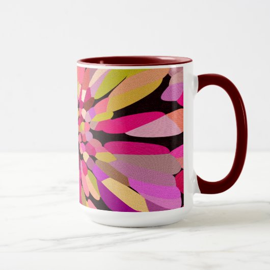 Mug Fleur Confetti Rose (Droite)