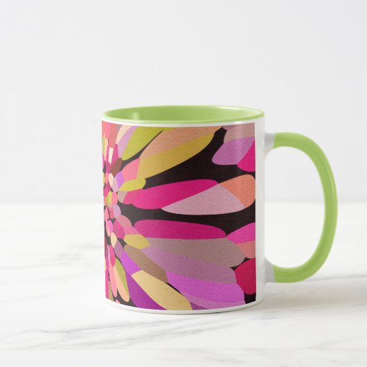 Mug Fleur Confetti Rose (Droite)