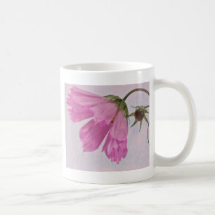 Mug Fleur Cosmo rose texturée