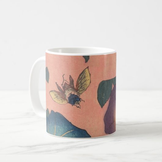 Mug Fleur d'abeille rose classique Hokusai Art (Devant gauche)
