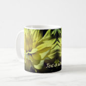 Mug Fleur Dahlia Jaune Personnalisée (Devant gauche)