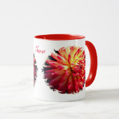 Mug Fleur Dahlia vibrante Personnalisée (Devant droit)