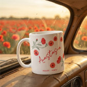 Mug Fleur d'anniversaire d'août Poppy personnalisée av
