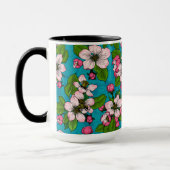 Mug Fleur d'Apple sur le turquoise (Gauche)