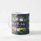 Mug Fleur d'aquarelle de la mariée (Devant gauche)