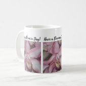 Mug Fleur d'aquarelle d'orchidée rose (Devant gauche)