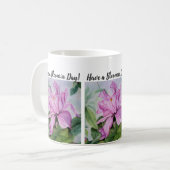 Mug Fleur d'aquarelle d'orchidée rose chaud (Devant gauche)