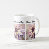 Mug Fleur d'aquarelle violet jaune Dahlia (Devant droit)