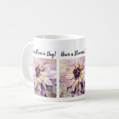 Mug Fleur d'aquarelle violet jaune Dahlia (Devant gauche)