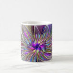 Mug Fleur d'art Abstrait, énergique et coloré<br><div class="desc">Une puissante fleur d'imaginaire multicolore,  un art fractal floral unique. Conception pour votre tasse de café et plus encore.</div>