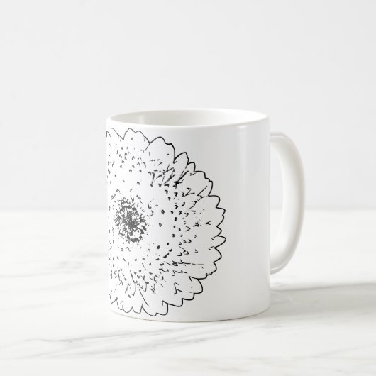 Mug Fleur d'art naturel (Devant droit)