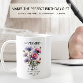 Mug Fleur d'aster de naissance de septembre personnali