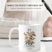 Mug Fleur d'aubépine personnalisable de naissance de m
