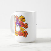 Mug Fleur d'automne Fantôme d'Halloween (Devant gauche)