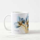 Mug Fleur de Brouillard Transparent Or Turquoise | Vot (Gauche)