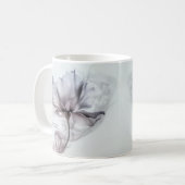 Mug Fleur de brume transparente Mauve | Votre nom Mono (Devant gauche)