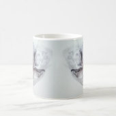 Mug Fleur de brume transparente Mauve | Votre nom Mono (Centre)