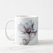 Mug Fleur de brume transparente Mauve | Votre nom Mono (Gauche)