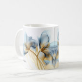 Mug Fleur de brume transparente Turquoise Gold | Votre (Devant gauche)