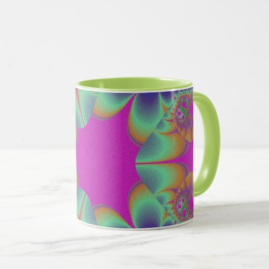 Mug Fleur de cactus fractale (Devant droit)