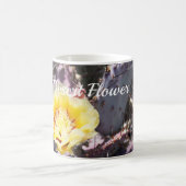 Mug Fleur de cactus jaune dans le tapis de souris de p (Centre)