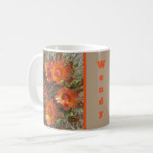 Mug Fleur de cactus Photo Bright Orange Desert Blooms (Devant gauche)