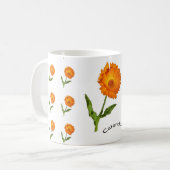 Mug - Fleur de Calendula orange (Devant gauche)