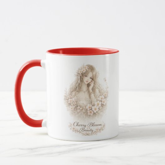 Mug Fleur de Cerisier Beauté Florale (Gauche)