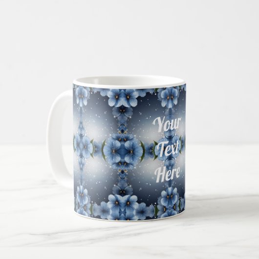 Mug Fleur de cerisier bleu (Devant gauche)