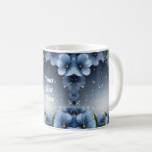 Mug Fleur de cerisier bleu (Devant droit)