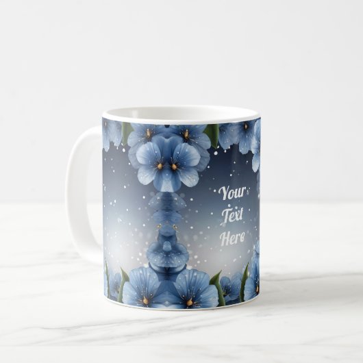 Mug Fleur de cerisier bleu (Devant gauche)