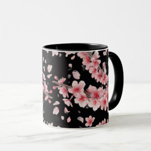 Mug Fleur de cerisier japonais rose blanc