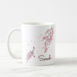 Mug Fleur de cerisier personnalisée avec nom personnal