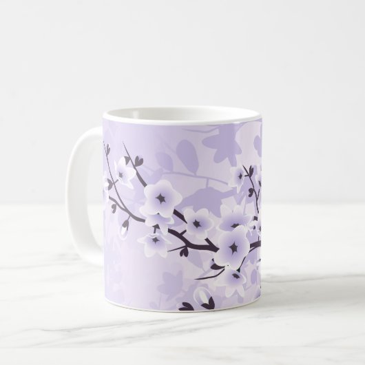 Mug Fleur de cerisier pourpre (Devant gauche)