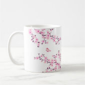 Mug Fleur de cerisier Votre Nom Monogramme Musique (Gauche)