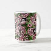 Mug Fleur de cerisiers et poulets verts (Devant droit)