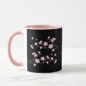 Mug Fleur de cerisiers - Noir (Gauche)