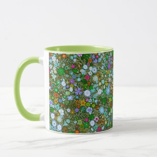 Mug Fleur de champ vert sauvage (Gauche)