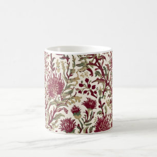 Mug Fleur de chardon William Morris bordeaux foncé