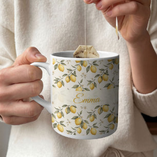 Mug Fleur de citron vintage – Élégant botanique agrume