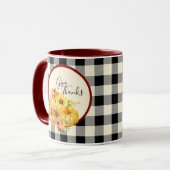 Mug Fleur de citrouille et vérification de Thanksgivin (Devant gauche)