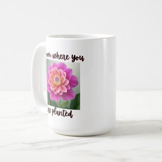 Mug Fleur de conception de boue mignonne (Devant gauche)